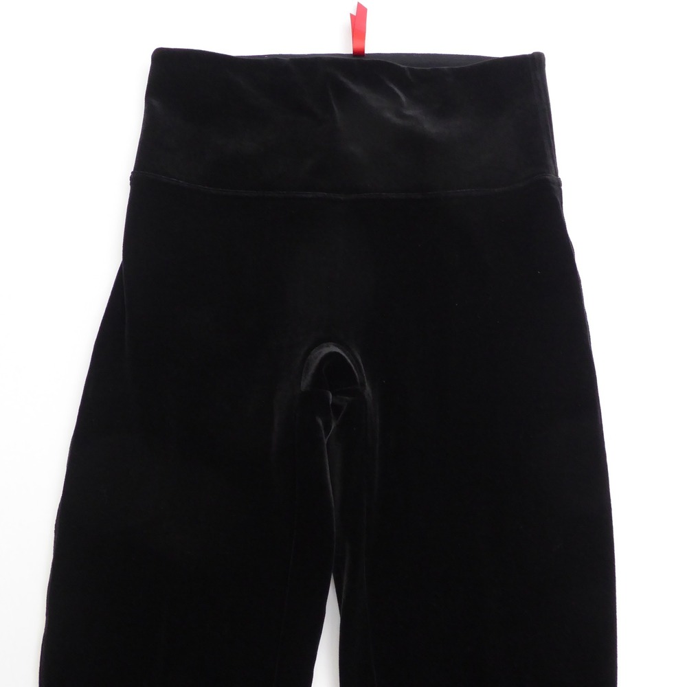 Spanx Women Leggings Black Velvet High Waisted Size Medium - Picture 2 of 9